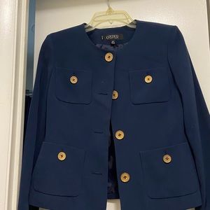 Kasper professional  blue blazer with gold buttons